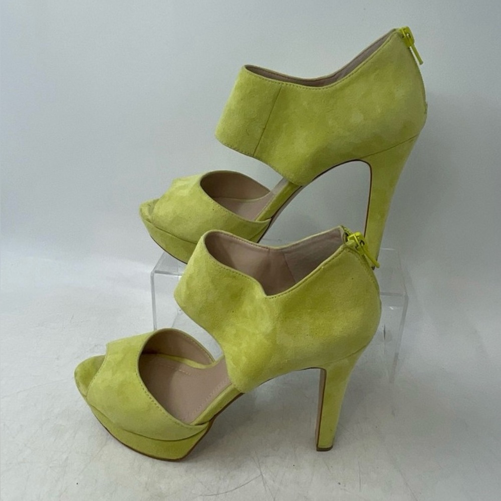 BCBG Suede Open Toe Pump